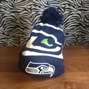 0725 Thrifted Youth New Era Seattle Seahawks Stocking Cap FRED24.03